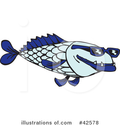 Royalty-Free (RF) Fish Clipart Illustration by Dennis Holmes Designs - Stock Sample #42578
