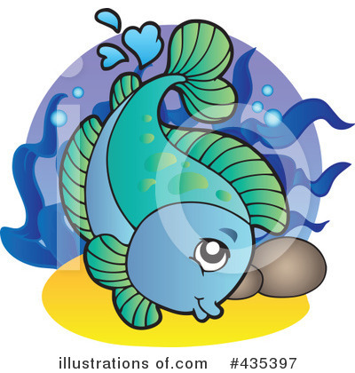 Royalty-Free (RF) Fish Clipart Illustration by visekart - Stock Sample #435397
