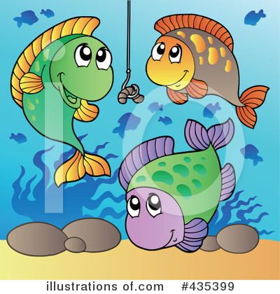 Royalty-Free (RF) Fish Clipart Illustration by visekart - Stock Sample #435399