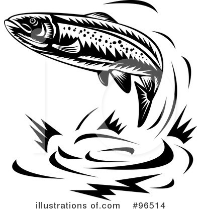 Royalty-Free (RF) Fish Clipart Illustration by patrimonio - Stock Sample #96514