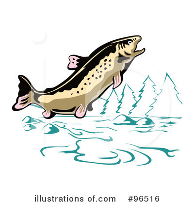 Royalty-Free (RF) Fish Clipart Illustration by patrimonio - Stock Sample #96516