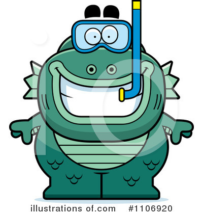 Royalty-Free (RF) Fish Man Clipart Illustration by Cory Thoman - Stock Sample #1106920