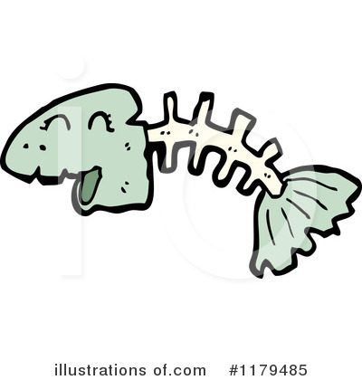 Fish Skeleton Clipart #1179485 by lineartestpilot