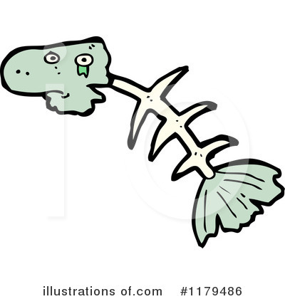 Fish Skeleton Clipart #1179486 by lineartestpilot