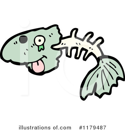 Fish Skeleton Clipart #1179487 by lineartestpilot