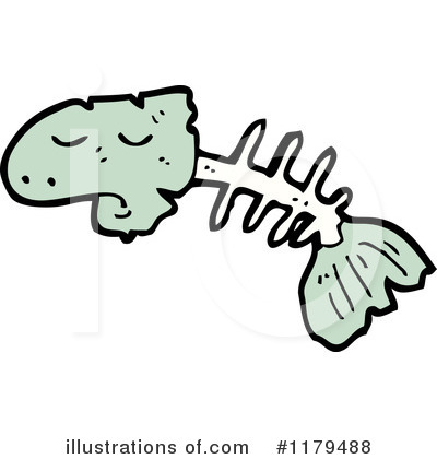 Fish Skeleton Clipart #1179488 by lineartestpilot