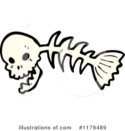 Fish Skeleton Clipart #1179489 by lineartestpilot