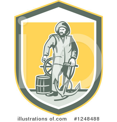 Royalty-Free (RF) Fisherman Clipart Illustration by patrimonio - Stock Sample #1248488