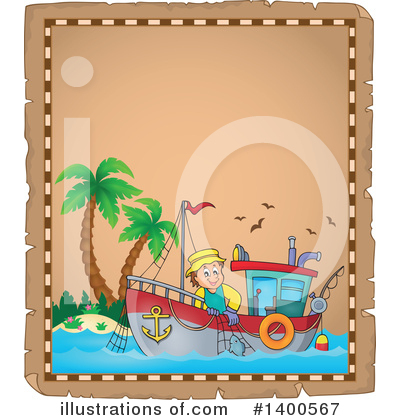 Royalty-Free (RF) Fisherman Clipart Illustration by visekart - Stock Sample #1400567