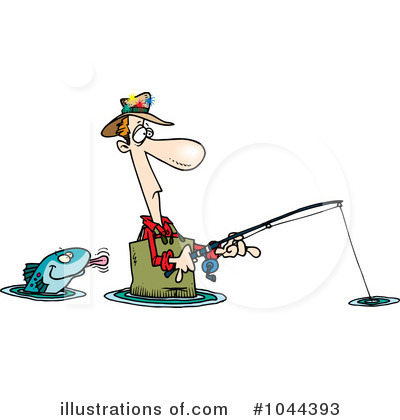Royalty-Free (RF) Fishing Clipart Illustration by toonaday - Stock Sample #1044393
