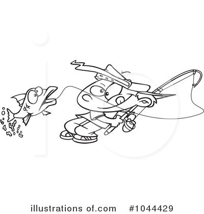 Royalty-Free (RF) Fishing Clipart Illustration by toonaday - Stock Sample #1044429