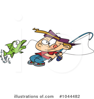 Royalty-Free (RF) Fishing Clipart Illustration by toonaday - Stock Sample #1044482