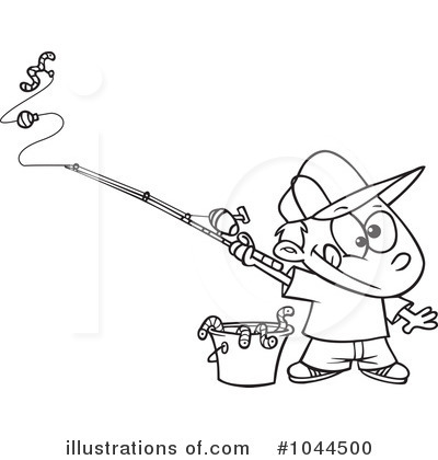 Royalty-Free (RF) Fishing Clipart Illustration by toonaday - Stock Sample #1044500
