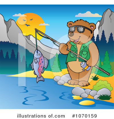 Royalty-Free (RF) Fishing Clipart Illustration by visekart - Stock Sample #1070159