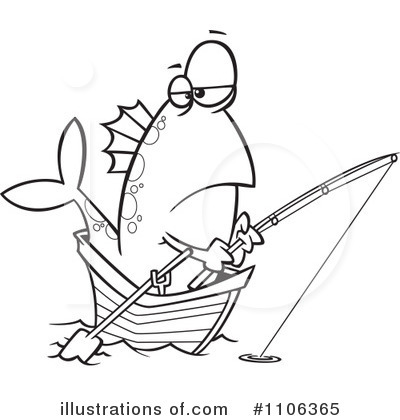 Royalty-Free (RF) Fishing Clipart Illustration by toonaday - Stock Sample #1106365