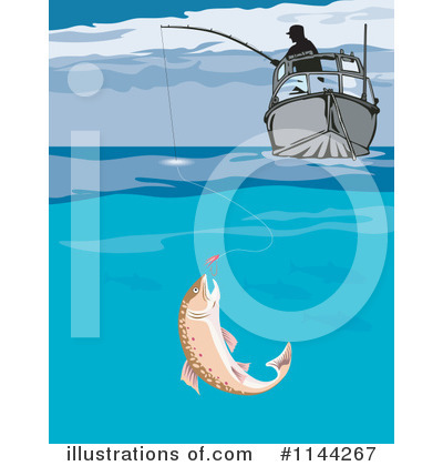 Royalty-Free (RF) Fishing Clipart Illustration by patrimonio - Stock Sample #1144267