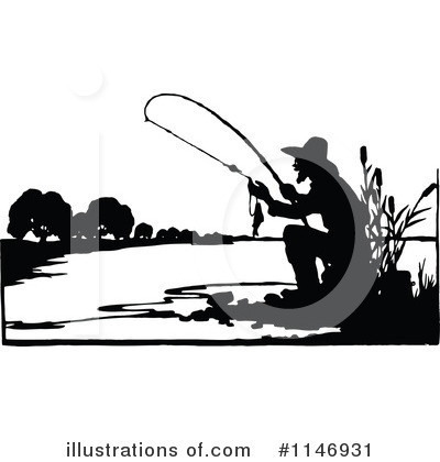 Royalty-Free (RF) Fishing Clipart Illustration by Prawny Vintage - Stock Sample #1146931