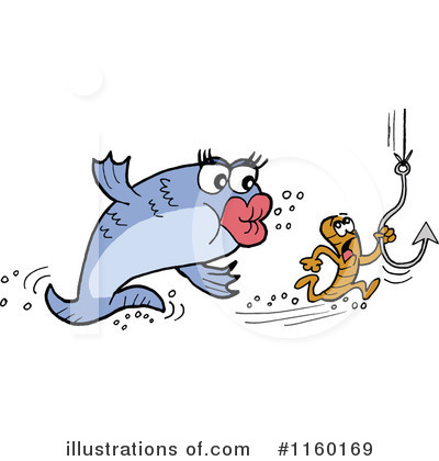 Royalty-Free (RF) Fishing Clipart Illustration by LaffToon - Stock Sample #1160169