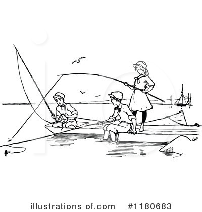 Royalty-Free (RF) Fishing Clipart Illustration by Prawny Vintage - Stock Sample #1180683