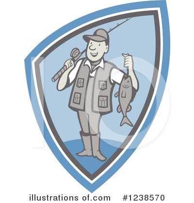 Fly Fishing Clipart #1238570 by patrimonio