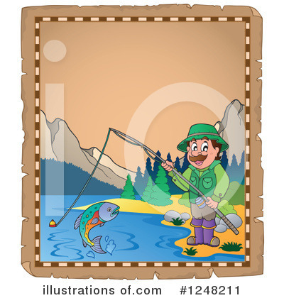 Royalty-Free (RF) Fishing Clipart Illustration by visekart - Stock Sample #1248211