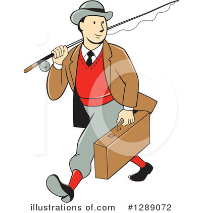 Fly Fishing Clipart #1289072 by patrimonio