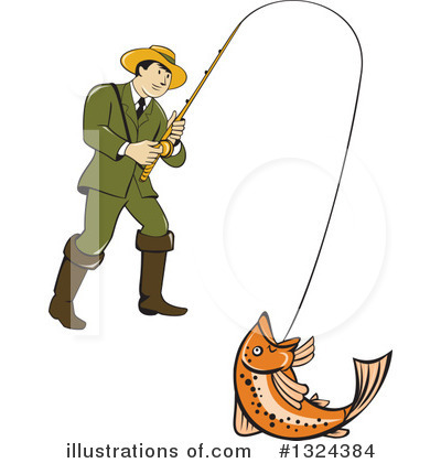 Royalty-Free (RF) Fishing Clipart Illustration by patrimonio - Stock Sample #1324384