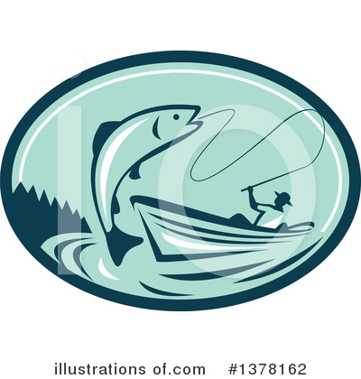 Fly Fishing Clipart #1378162 by patrimonio