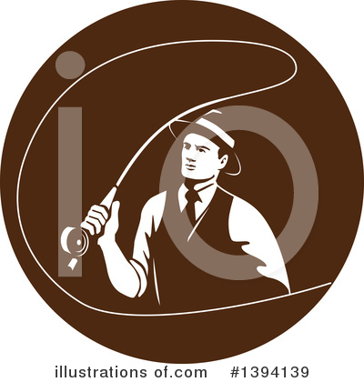 Fly Fishing Clipart #1394139 by patrimonio