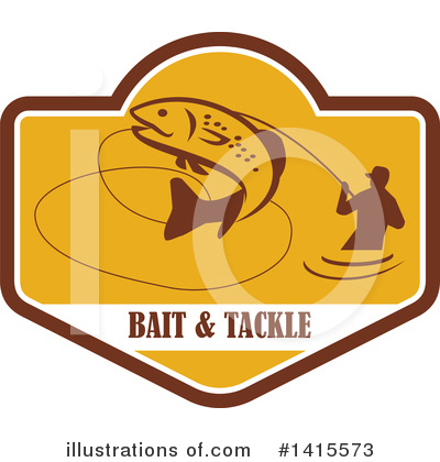 Fly Fishing Clipart #1415573 by patrimonio