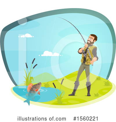 Fishing Clipart #1560221 by Vector Tradition SM