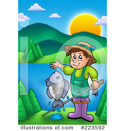 Royalty-Free (RF) Fishing Clipart Illustration by visekart - Stock Sample #223592