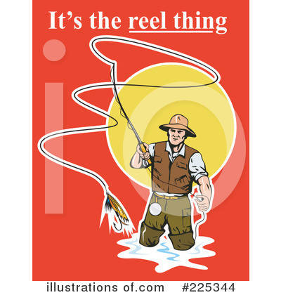 Royalty-Free (RF) Fishing Clipart Illustration by patrimonio - Stock Sample #225344