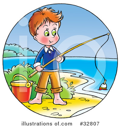 Royalty-Free (RF) Fishing Clipart Illustration by Alex Bannykh - Stock Sample #32807