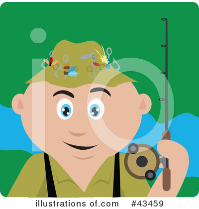 Royalty-Free (RF) Fishing Clipart Illustration by Dennis Holmes Designs - Stock Sample #43459