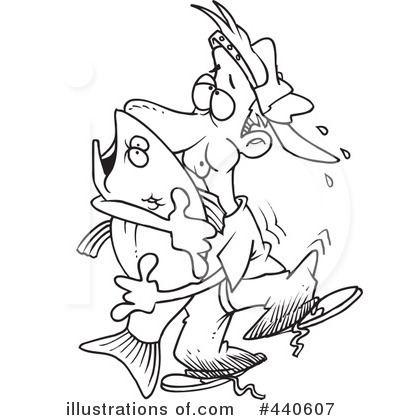 Royalty-Free (RF) Fishing Clipart Illustration by toonaday - Stock Sample #440607