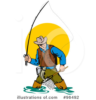 Royalty-Free (RF) Fishing Clipart Illustration by patrimonio - Stock Sample #96492