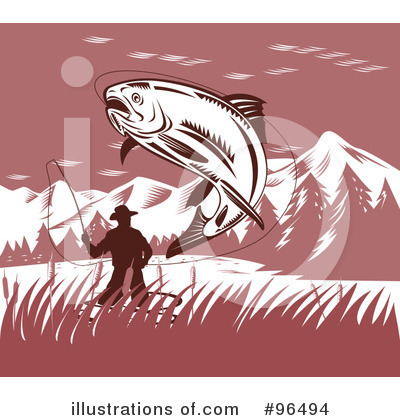 Royalty-Free (RF) Fishing Clipart Illustration by patrimonio - Stock Sample #96494
