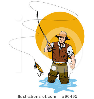 Royalty-Free (RF) Fishing Clipart Illustration by patrimonio - Stock Sample #96495