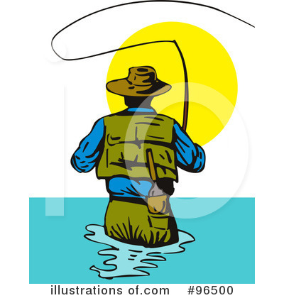 Royalty-Free (RF) Fishing Clipart Illustration by patrimonio - Stock Sample #96500