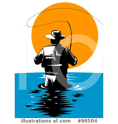 Royalty-Free (RF) Fishing Clipart Illustration by patrimonio - Stock Sample #96504