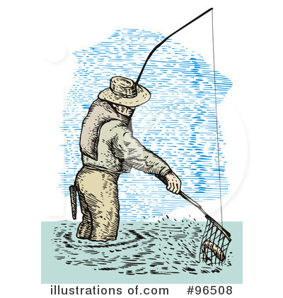 Royalty-Free (RF) Fishing Clipart Illustration by patrimonio - Stock Sample #96508