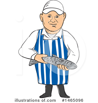 Fish Monger Clipart #1465096 by patrimonio