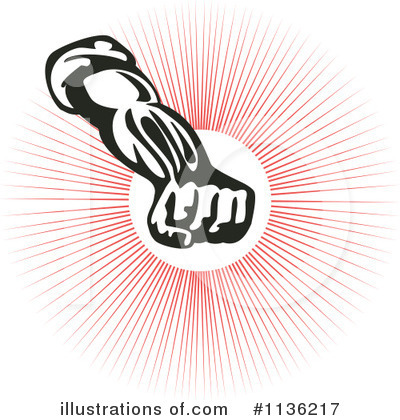Royalty-Free (RF) Fist Clipart Illustration by patrimonio - Stock Sample #1136217