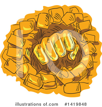 Royalty-Free (RF) Fist Clipart Illustration by patrimonio - Stock Sample #1419848