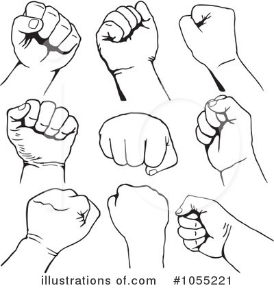 Royalty-Free (RF) Fists Clipart Illustration by Any Vector - Stock Sample #1055221