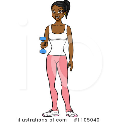 Woman Exercising Clipart #1105040 by Cartoon Solutions