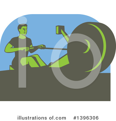 Rowing Machine Clipart #1396306 by patrimonio