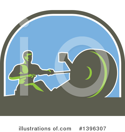 Rowing Machine Clipart #1396307 by patrimonio