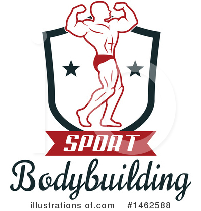 Bodybuilder Clipart #1462588 by Vector Tradition SM